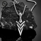 PENDRA Viking Spear Norse Steel Necklace