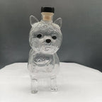 JJWest Highland Terrier Shaped Whiskey Decanter, Clear Glass Liquor Bottle for Bourbon/Brandy, Unique Bar Decor & Dog Lover Gift