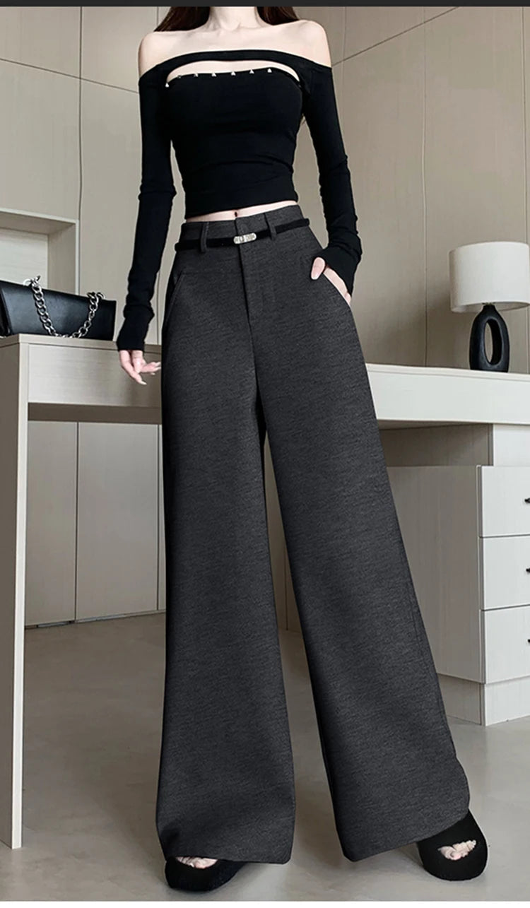 PENDRA Woolen Waisted Loose Pants