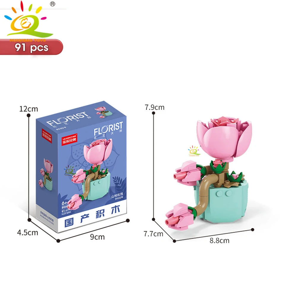 PENDRA Succulent Potted Floral Building Set