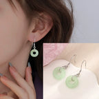 PENDRA Jade Geometry Hoop Earrings