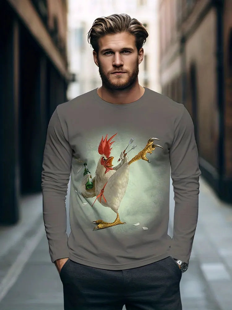 PENDRA Long Sleeve Tiger Print T-Shirt
