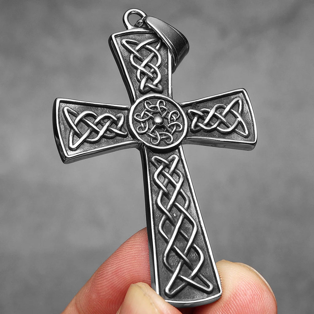 Carving Cross Men Necklaces Stainless Steel Pendant Chain Women Fashion Retro Jewelry Punk New In Accessories Gifts Wholesale