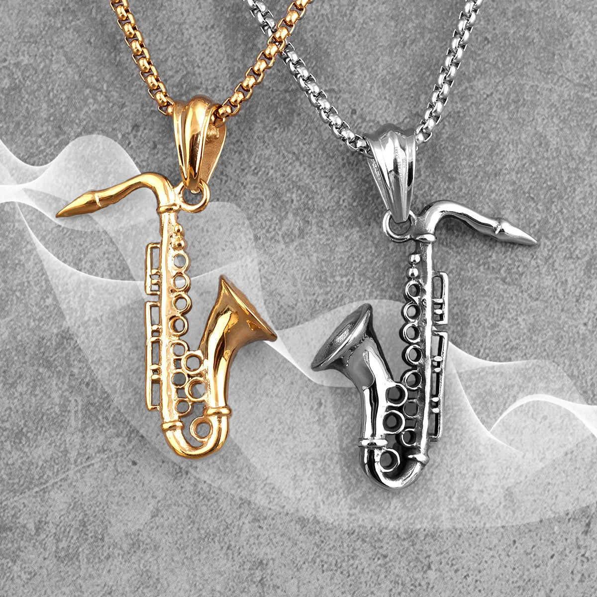 PENDRA Saxophone Boyfriend Steel Necklace