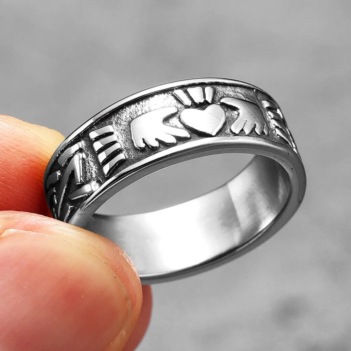 PENDRA Couple Engagement Cute Steel Ring