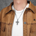 Circular Cross Men Necklaces Stainless Steel Retro Pendant Chain Women Fashion Jewelry Punk New In Accessories Gifts Wholesale