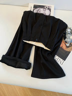 PENDRA Cashmere Touch High Waist Wide Leg Pants