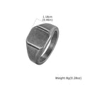 Vintage Punk Square Signet Ring for Men,Stainless Steel Ring Plain Statement Ring,Chunky Ring Geometric Thumb Ring Jewelry