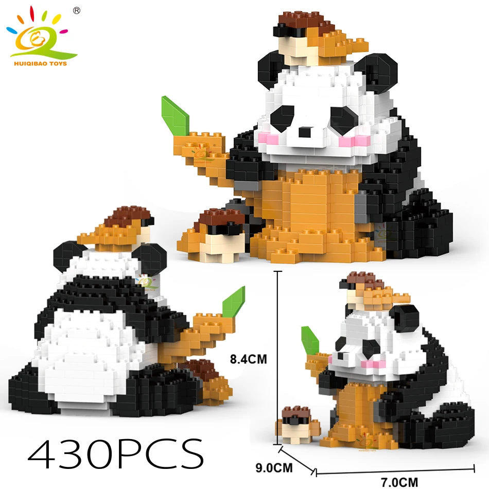 PENDRA Cute Panda Micro Building Set