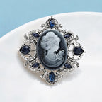 PENDRA Crystal Lady Figure Badge Brooch