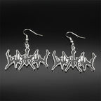 Hip Hop Black Metal WATAIN Band Pendant Drop Earring Stainless Steel Silver Color Music Earring Rock Fans Jewelry E7738S06
