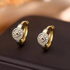PENDRA Hollow Out Copper Coin Earrings