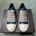 PENDRA Green Gothic Green Leather Low-Top Jumbo-Lace Thick-Sole Sneakers