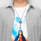 Vintage Cross Key Stainless Steel Men Women Necklaces Pendants Chain Unique Punk Trendy Amulet Jewelry Creativity Gift Wholesale
