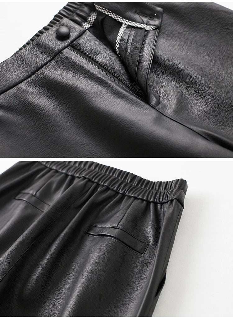PENDRA Waist Straight Leg Elastic Pants