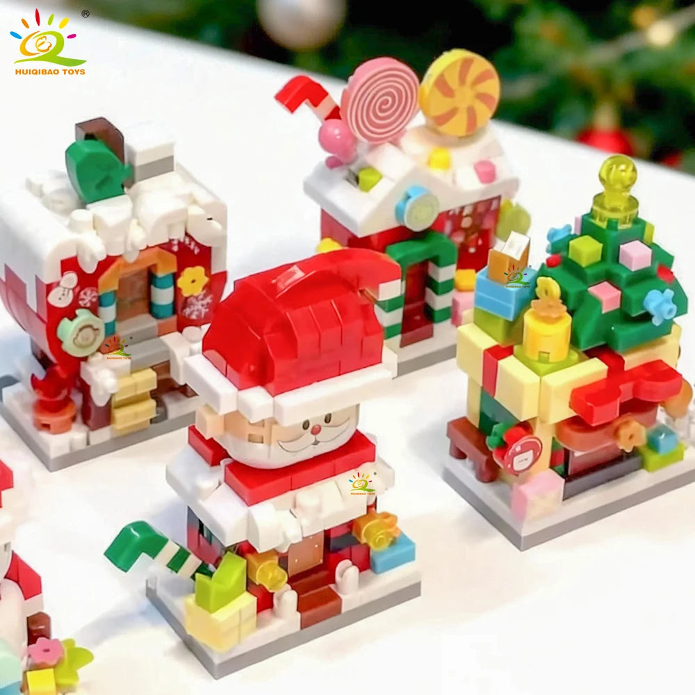 PENDRA Santa Snowman Mini Building Set