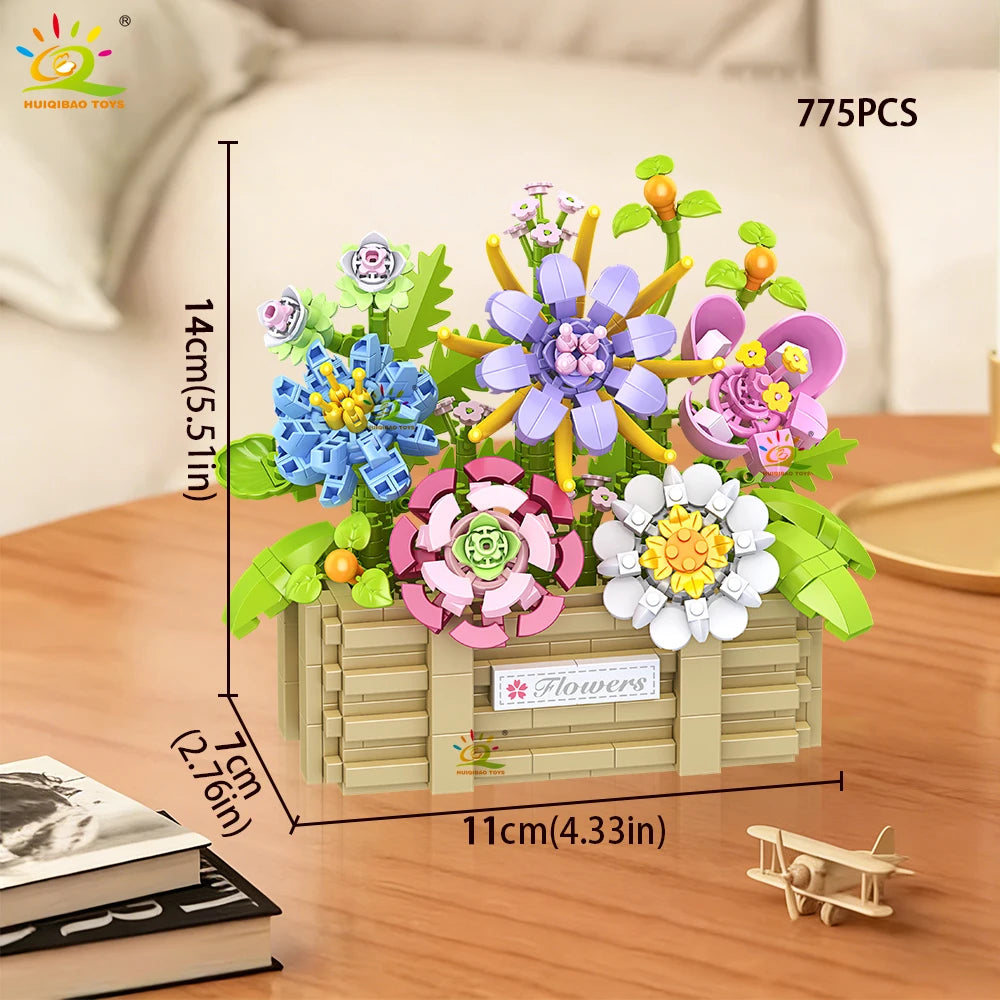 PENDRA Rose Sunflower Micro Building Set