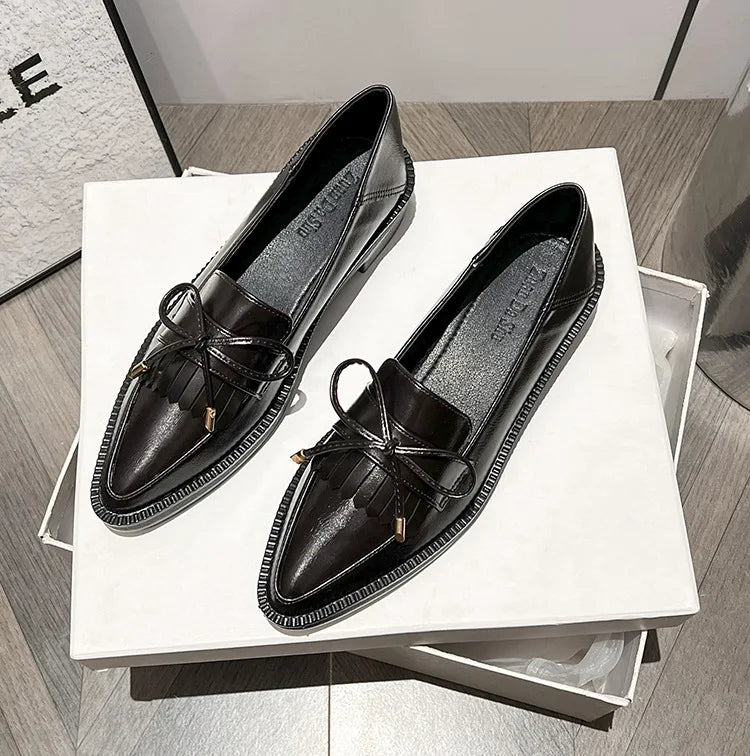 PENDRA Leather Platform British Small Shoes