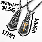 PENDRA Rune Branch Steel Necklace