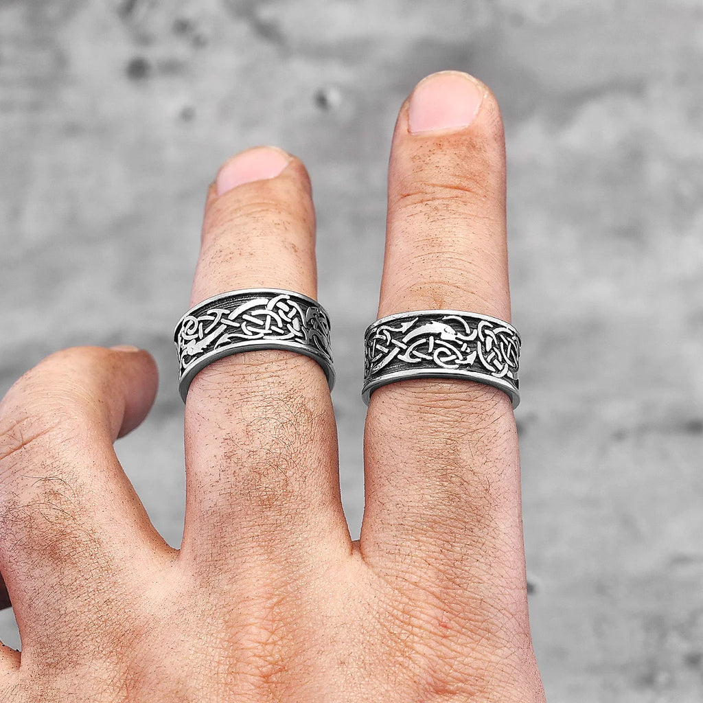 PENDRA Chinese Dragon Totem Steel Ring