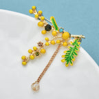 PENDRA Orchard Enamel Fruit Crystal Brooch