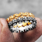 PENDRA Skull Biker Steel Ring