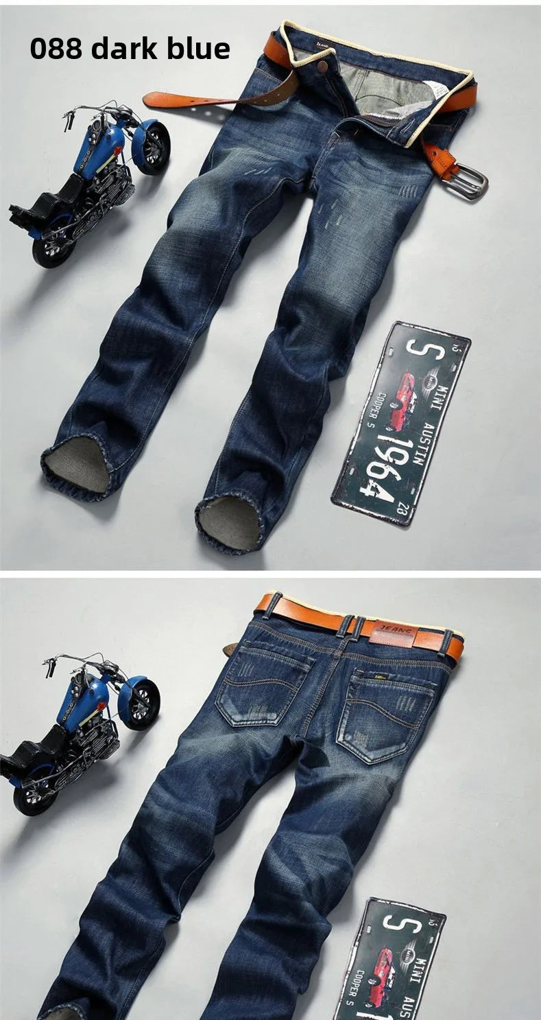PENDRA Denim Straight Dark Pants