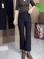 PENDRA Slim Flare Cropped High Waist Pants