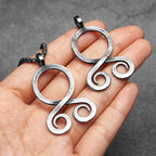 PENDRA Ancient Troll Cross Steel Necklace