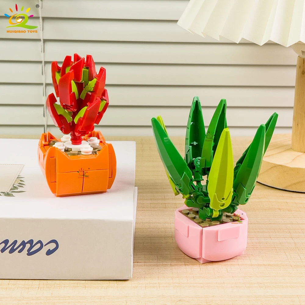 PENDRA Succulent Potted Floral Building Set