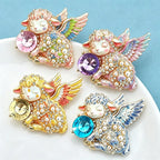 PENDRA Angel Sheep Crystal Animal Brooch