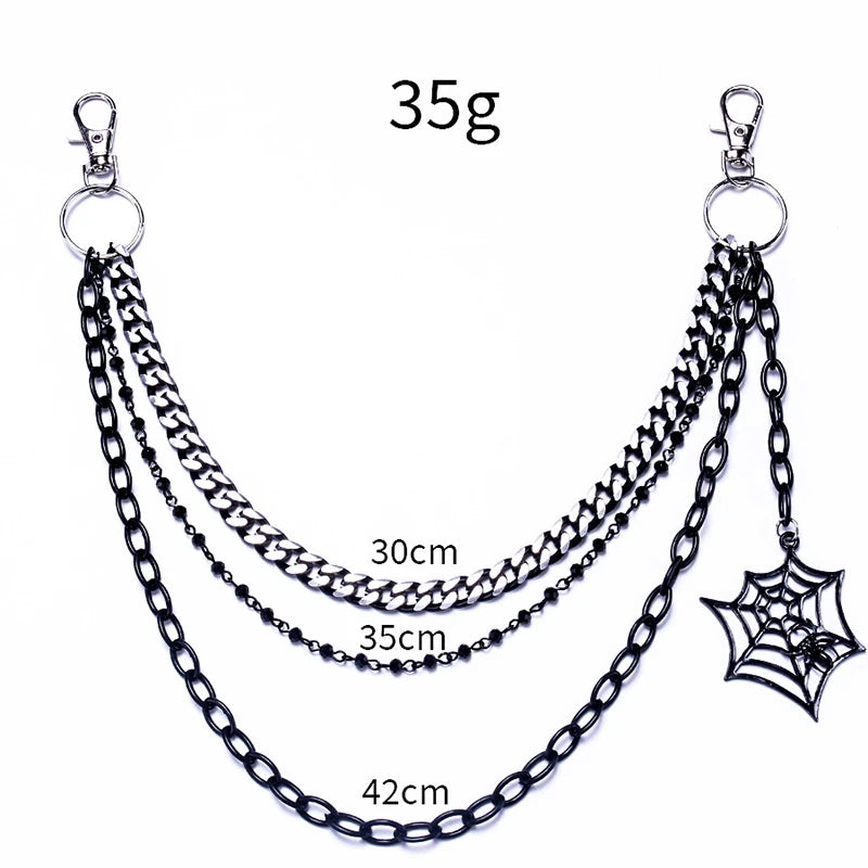 PENDRA Weblink Layered Spider Chain Keychain