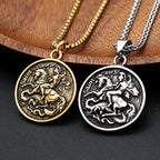 PENDRA Dragonslayer Saint George Pendant Necklace