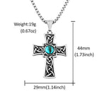 PENDRA Vikingeye Blue Eye Cross Pendant