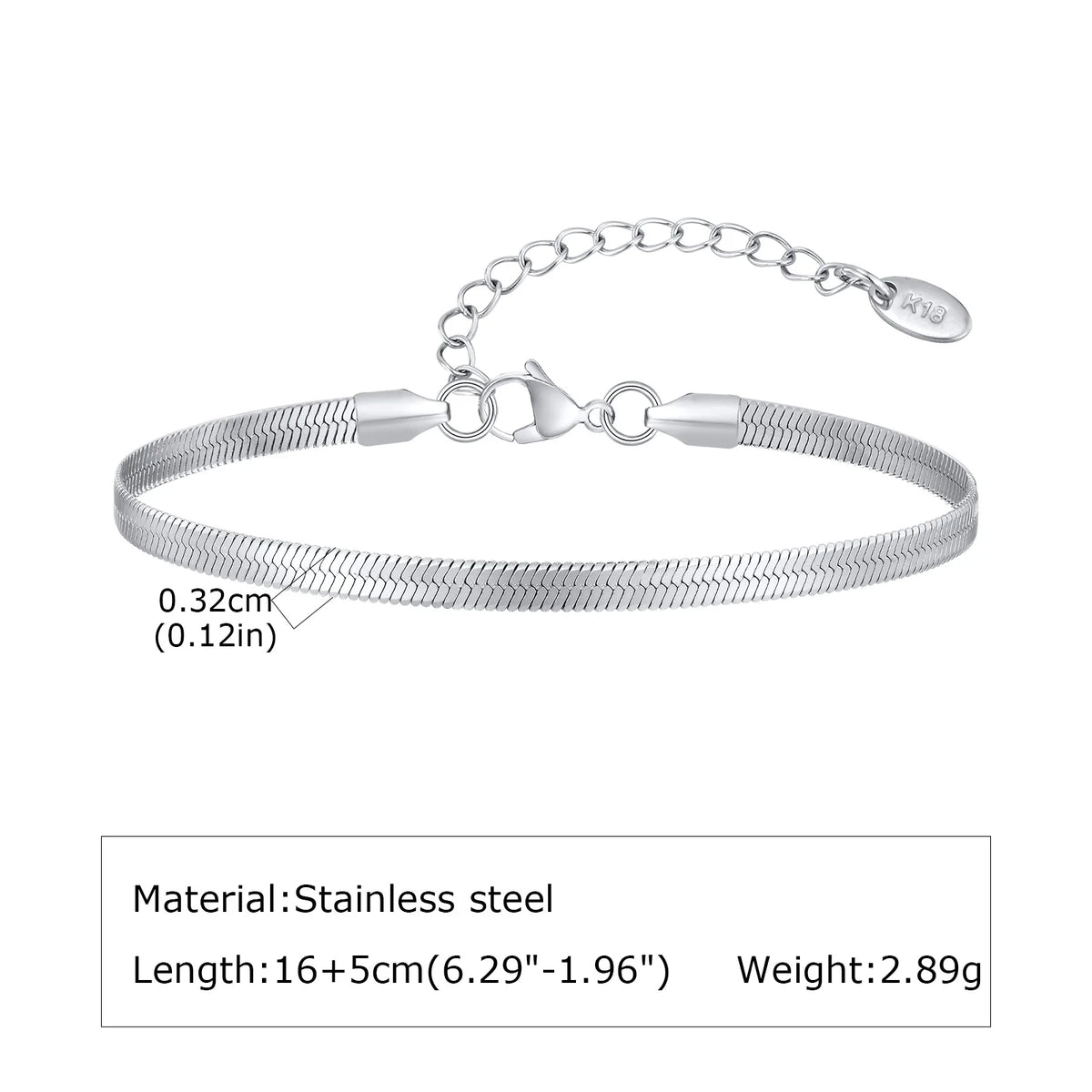 Men's Thin Chain Bracelets,Stainless Steel Silver Color Adjustable Metal Wristband,Classic Hip Hop Trendy Chain Gift