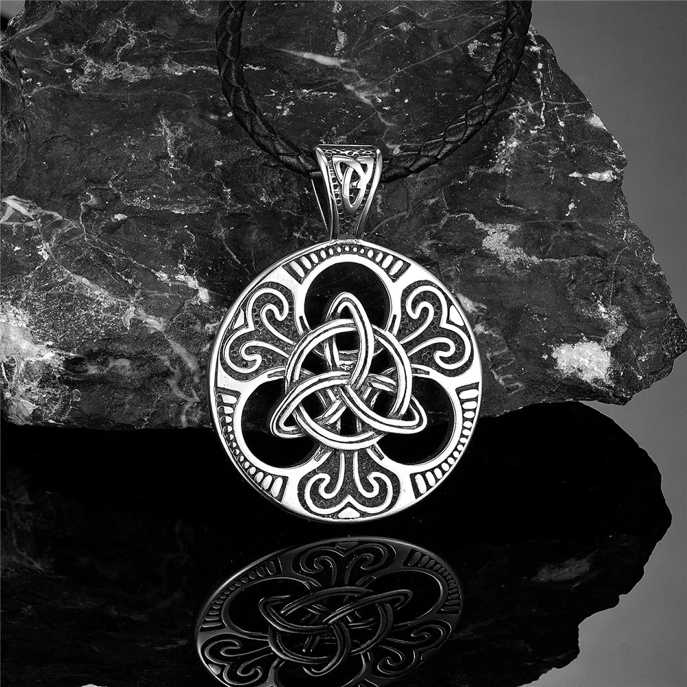 PENDRA Celtic Knot Gold Viking Necklace