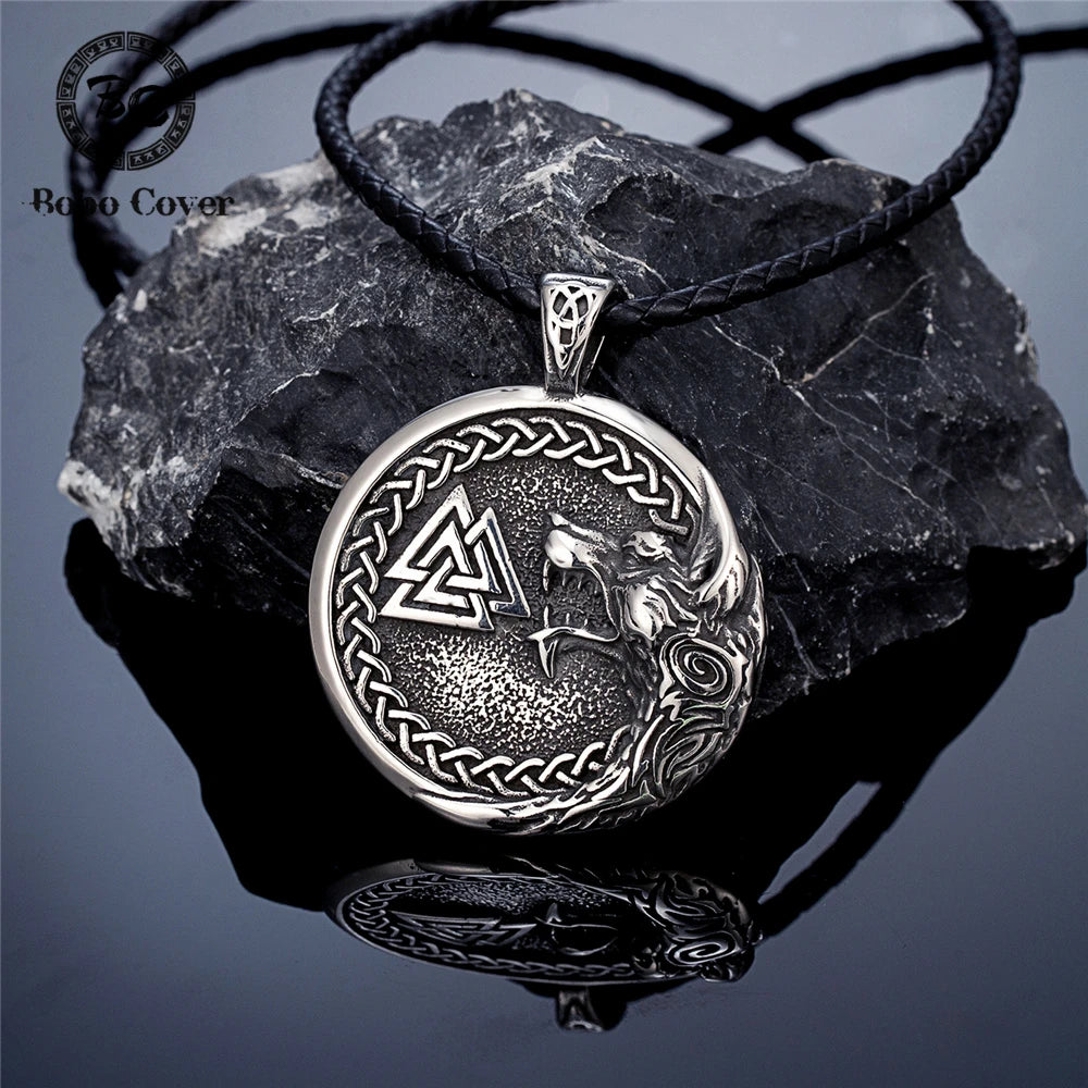 PENDRA Celtic Knot Rune Pendant Necklace