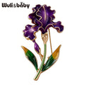 PENDRA Iriselle November Birthday Enamel Iris Brooch