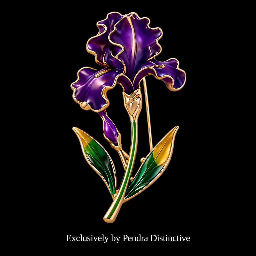 PENDRA Birthflower Enamel Birthday Flower Brooch