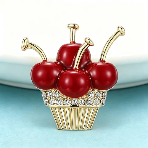 PENDRA Cherrycupcake Cherry Cupcake Brooch