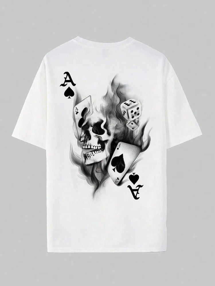 Summer Outdoor Casual Men's T-shirt Seaside Surf Men's Short Sleeve Letter Shark Print Men's T-shirt Daily Street Fashion T-shir