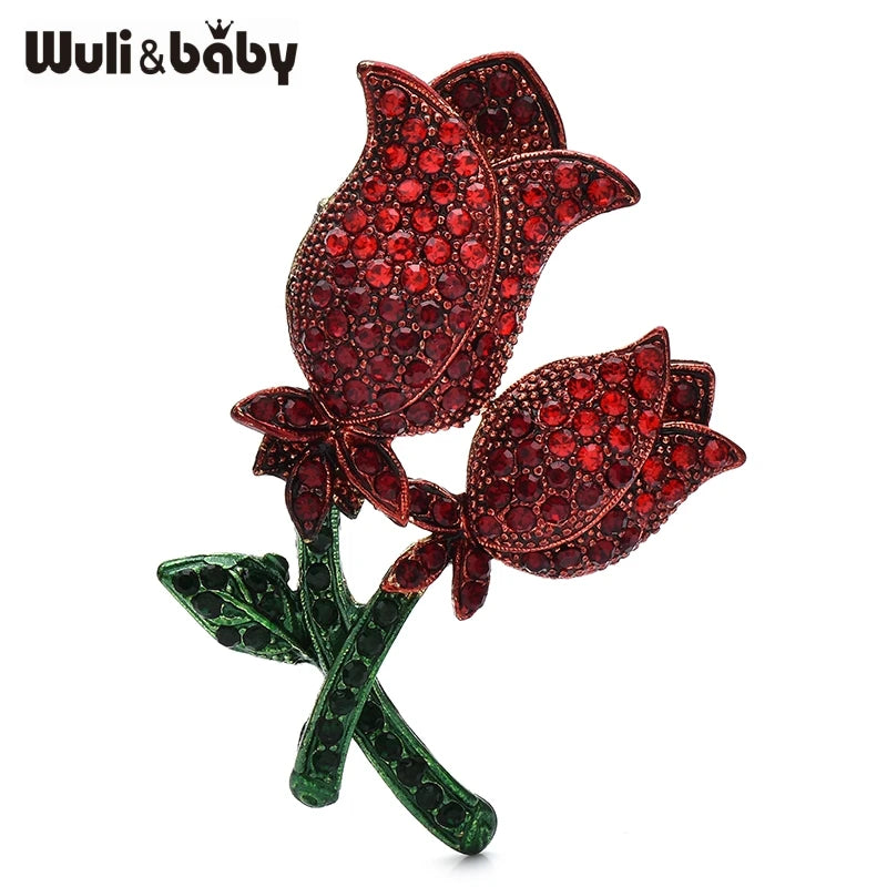 PENDRA Rosalia 4-Color Shining Rose Brooch