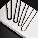 PENDRA Twisted Black Rope Chain Necklace