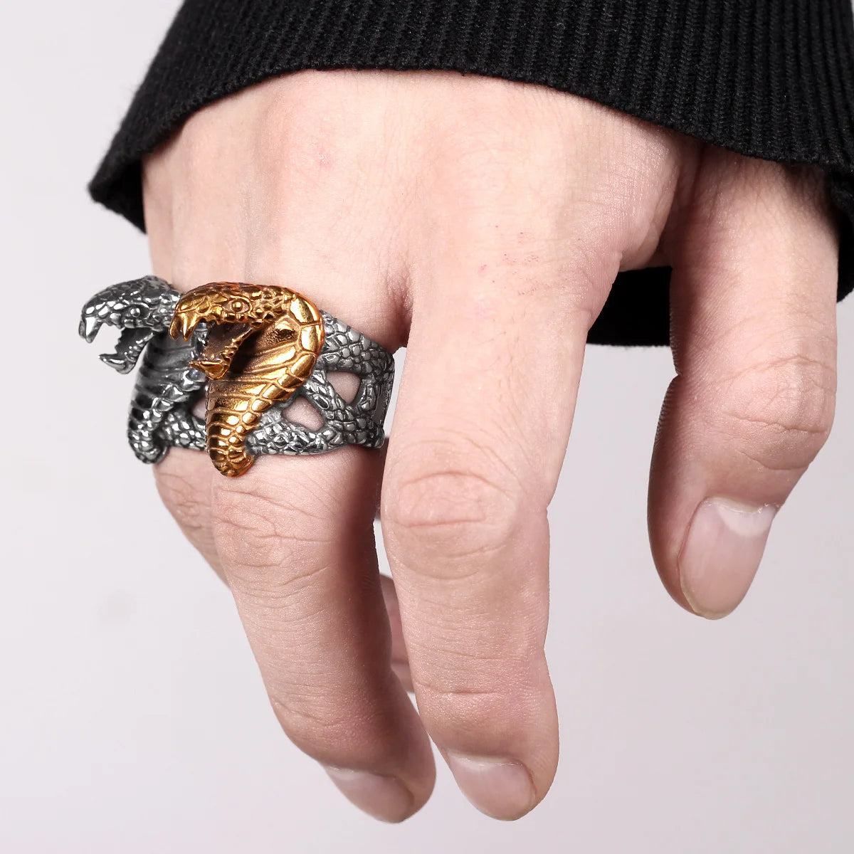 PENDRA Cobra Snake Animal Steel Ring