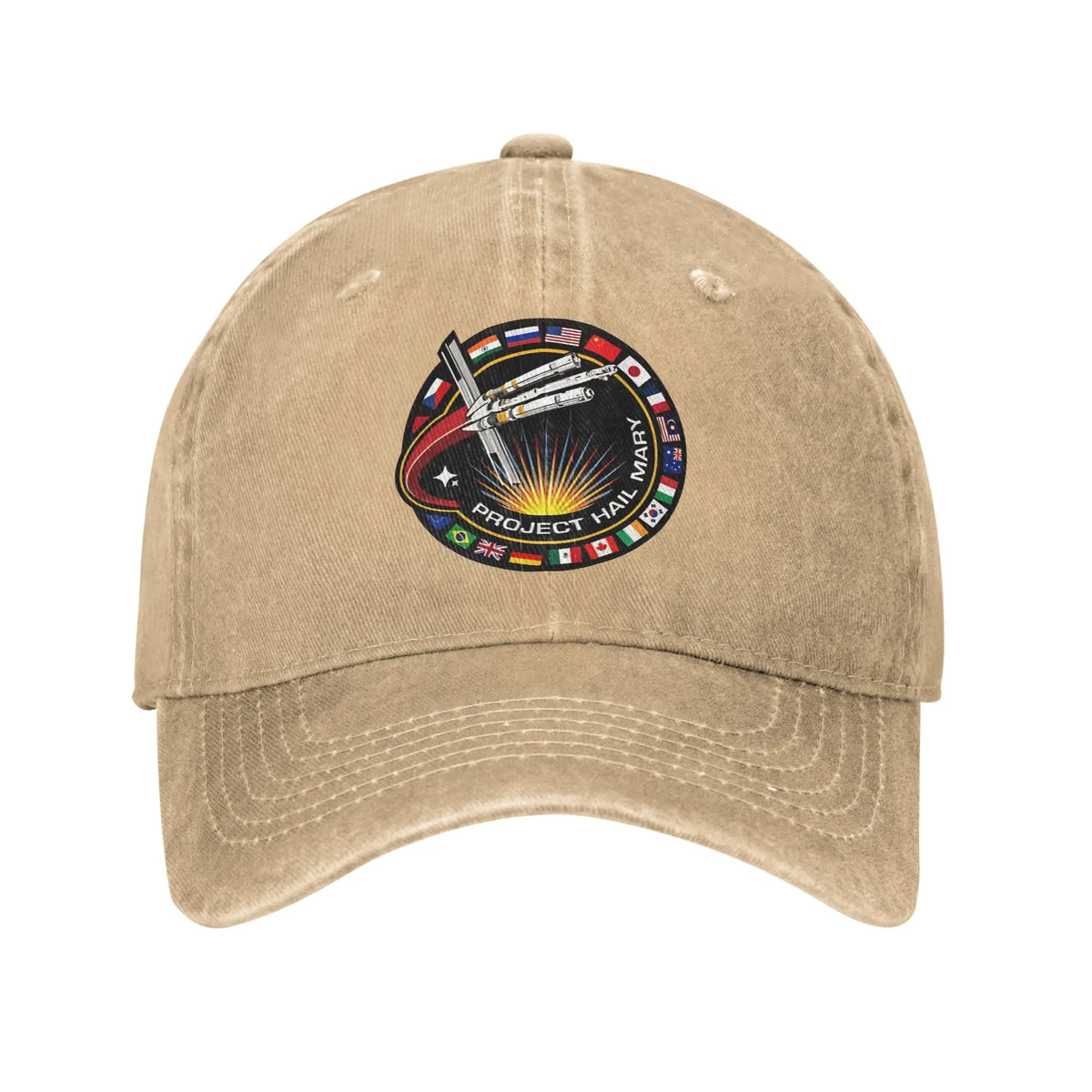 Project Hail Mary  Sun Baseball Cap Mission Patch With Countries Unisex-Teens Trucker Hat Summer Casual Breathable Snapback Cap