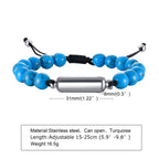 Men Bracelet, Urn Beaded Bracelets,Human or Pet Ashes,Cremation Jewelry for Men,Memorial Jewelry,Sympathy Gift