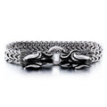 PENDRA Wolfcrest Stainless Steel Animal Cuff Bracelet