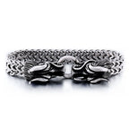 PENDRA Wolfcrest Stainless Steel Animal Cuff Bracelet
