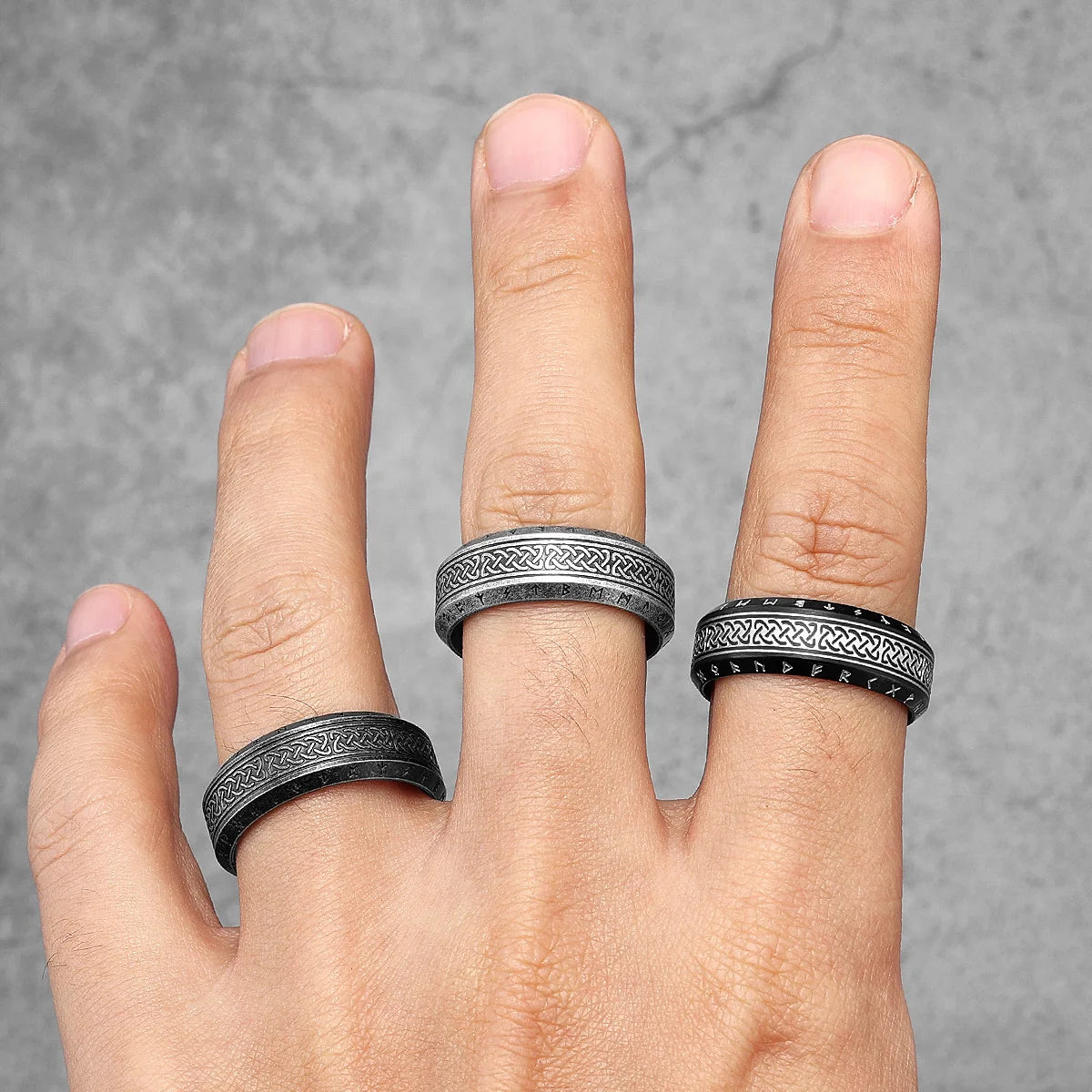 PENDRA Celtic Knot Boyfriend Steel Ring
