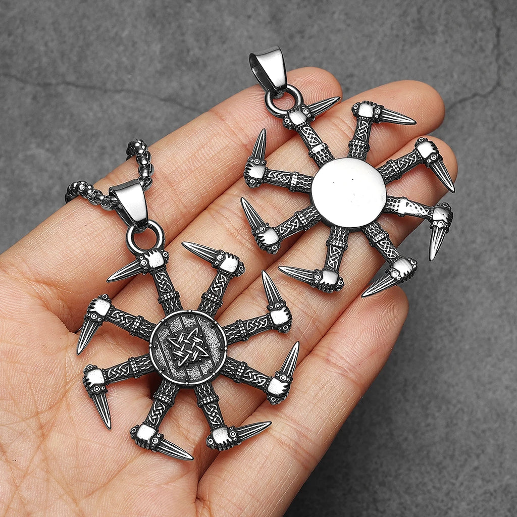 Viking Dagger Unique Amulets Men Necklaces Stainless Steel Pendant Chain Women Punk Fashion Jewelry Accessories Gifts Wholesale